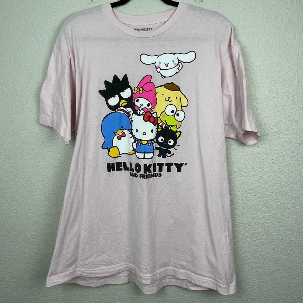 Sanrio‎ Hello Kitty and Friends T-Shirt Womens XL Pink Short Sleeve Graphic Tee